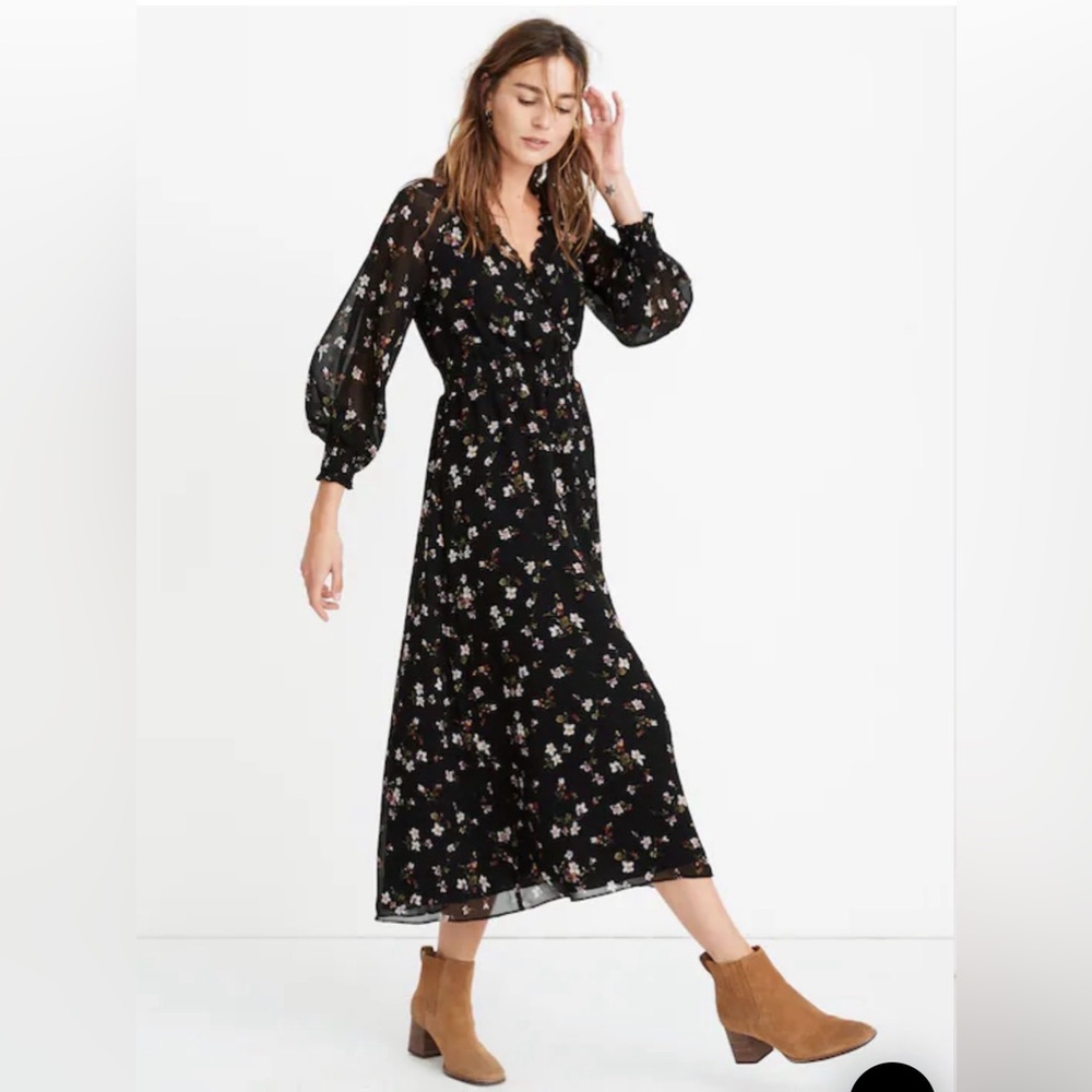 Madewell Smocked Midi Dress